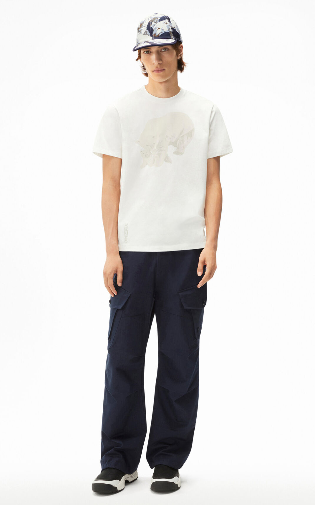 T Shirt Kenzo The Hiver Capsule Polar Bear Homme Blanche | PEZH-41920